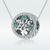 Talisman argint Crystal Green Tree